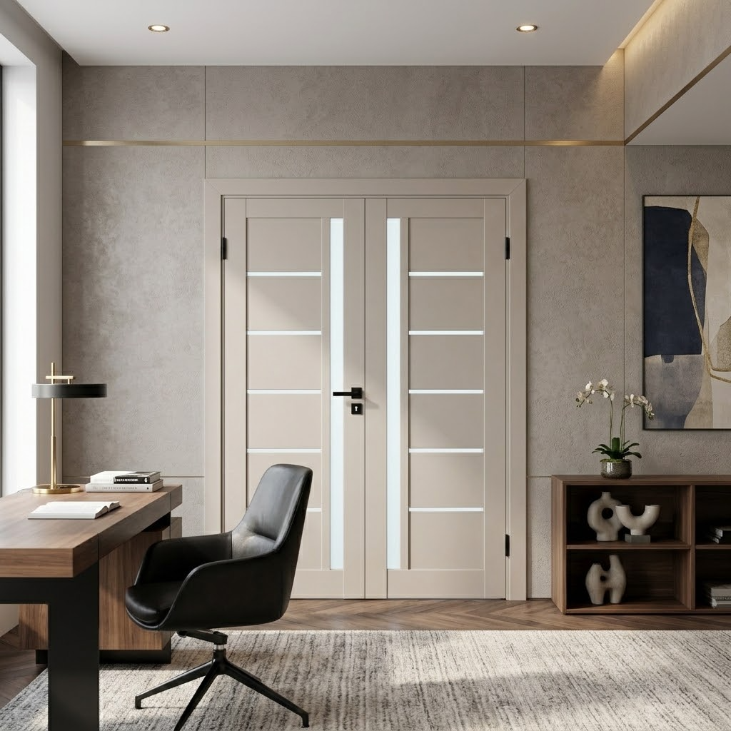 Usi Duble Interior Greta 60+60 - Alb